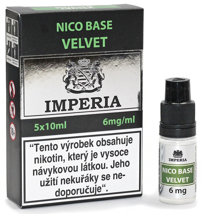 Nikotinová báze IMPERIA Velvet 5x10ml PG20/VG80 6mg