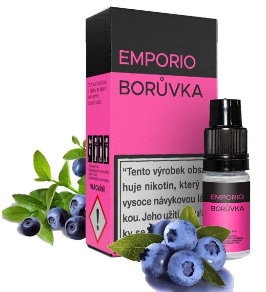E-liquid EMPORIO Blueberry (Borůvka) 10ml Množství nikotinu: 12mg 1,5mg EXP: 9/2023