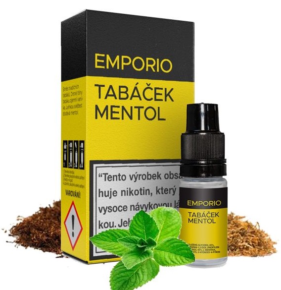 E-liquid EMPORIO Tobacco - Menthol (Tabáček - mentol) 10ml Množství nikotinu: 0mg