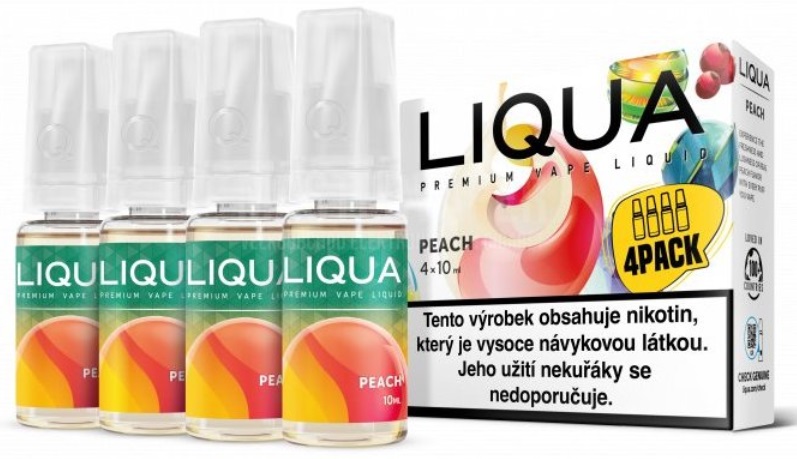 E-liquid LIQUA Elements Peach 4Pack 4x10ml Množství nikotinu: 6mg EXP: 2023