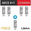 aspire nautilus bvc zhavici hlava 1,8ohm 4+1 zdarma