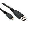 univerzalni usb micro usb kabel 500ma black cerny