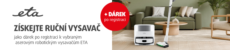 K vybraným robotickým vysavačům ETA získáte dárek