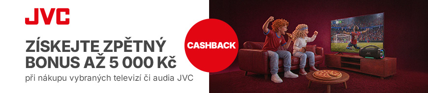 Získejte cashback až 5 000 Kč na JVC TV a audio