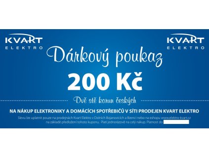 Dárkový poukaz v hodnotě 200 Kč