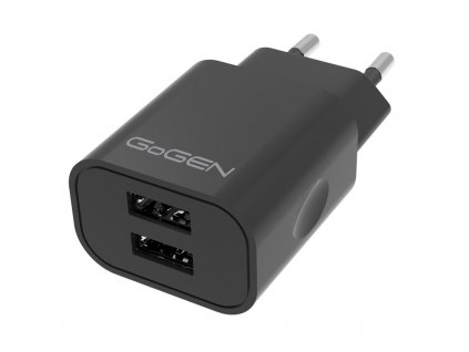 Nabíječka do sítě GoGEN ACH 204, 2x USB 2A - bílá