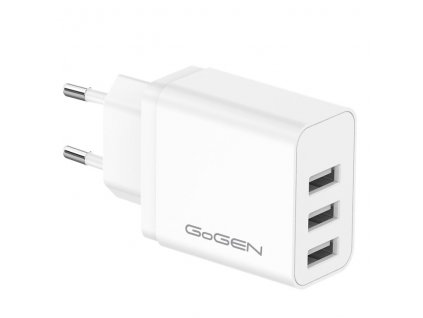 Nabíječka do sítě GoGEN ACH 301, 3x USB-A (15,5W) bílá
