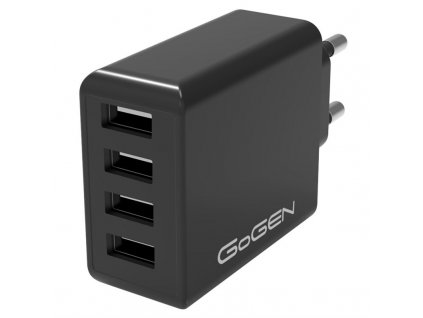 Nabíječka do sítě GoGEN ACH 400, 4x USB 6A - černá