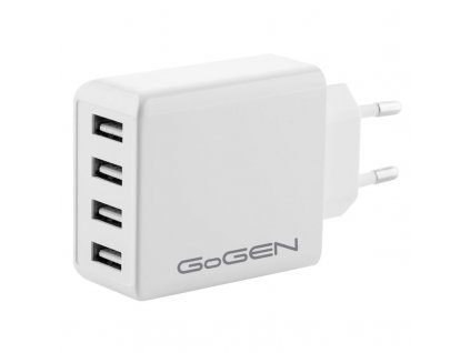 Nabíječka do sítě GoGEN ACH 400, 4x USB 6A - bílá