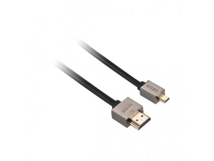 Kabel GoGEN HDMI / HDMI micro, 1,5m, v1.4, pozlacený, High speed, s ethernetem
