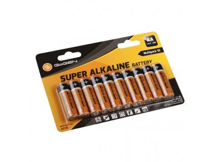 Baterie alkalická GoGEN SUPER ALKALINE AA, LR06, blistr 10 ks