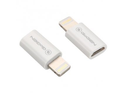 Redukce GoGEN Lightning (M) / micro USB (F), bílá