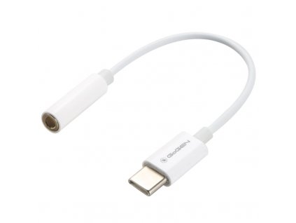 Kabel GoGEN USB-C (M) / 3,5mm jack (F), 0,2m, bílý