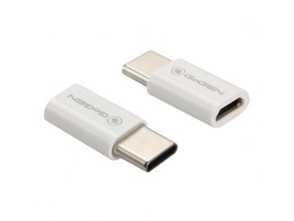 Redukce GoGEN USB-C (M) / micro USB (F), bílá