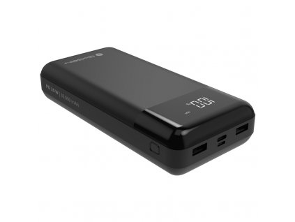 Powerbank GoGEN 30000mAh, USB-C PD 20W, LCD - černá