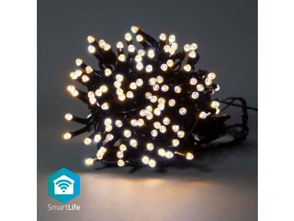 vanocni osvetleni smartlife retez wi fi tepla bila 200 led s 20 0 m android ios nedis wifilx01w200