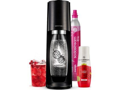 Sodastream TERRA Black Malina Zero Mpack