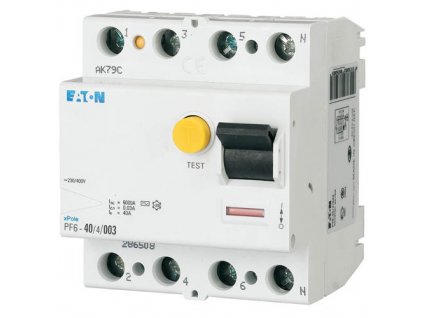 Prúdový chránič EATON PF6 40A/4P/300mA typA
