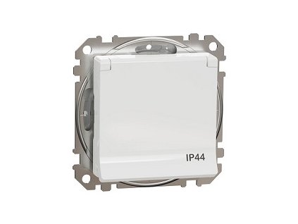 Schneider SEDNA DESIGN 1 násobná zásuvka IP44 biela