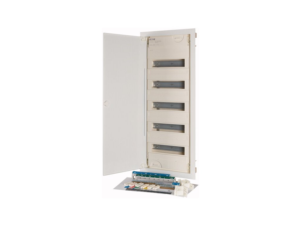 Rozvodnica EATON plast-plech KLV-60UPS-F 302414 60M+10M zapustená IP30 plech. dvere