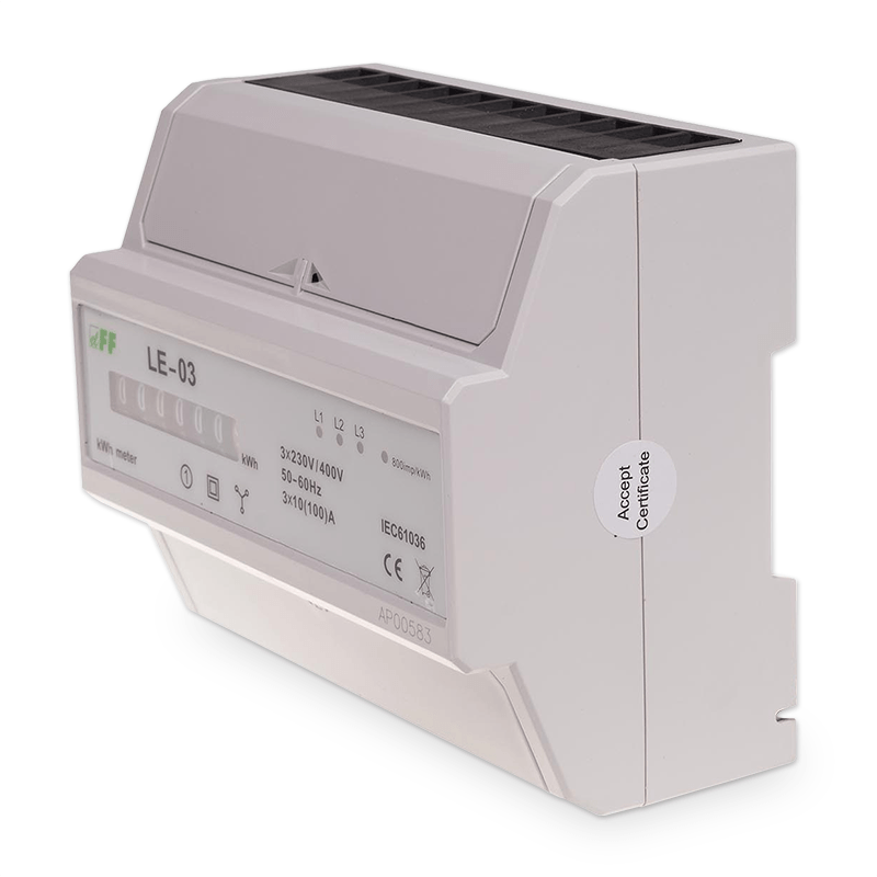 Analógový trojfázový elektromer LE-03 100A3x230V/400V + N 7M piramy