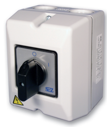Vačkový spínač S 10 10A/3P 0-1 páčka IP65
