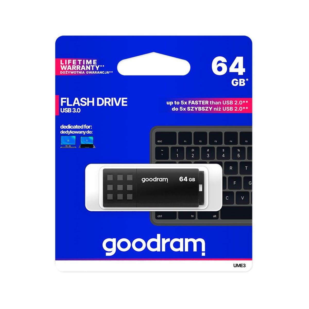 Goodram USB kľúč 64GB 3.0 čierny