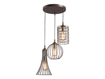 188814 trion 3xe27 60w brown