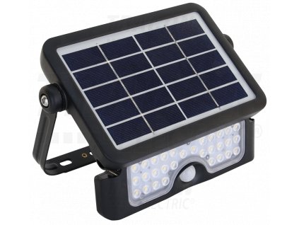 LED reflektor so solárnym panelom, so snímačom pohybu, TRACON LSFL5W