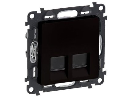 Legrand Valena Life 756354 – čierna matná, dvojitá dátová zásuvka RJ45 Cat.5e FTP + predĺžená záruka na 3 roky + Doprava pri objednávke nad 40€ ZDARMA