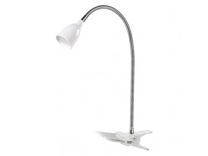 Solight LED stolná lampička, 2,5W, 3000K, clip, biela farba