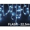 Vianocny zaves - 22,5m, studená biela - FLASH efekt, profi vianocne osvetlenie