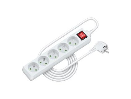RETLUX RPC 30 prodlužka 3m 5 zásuvek s vypínačem 3x1,0mm