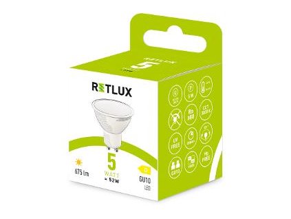 RETLUX RLL 613 GU10 15W LED žárovka bulb WW D