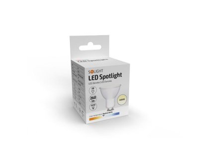 SOLIGHT WZ315A-1 LED žárovka GU10 3W 4000K 260lm