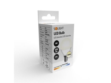 SOLIGHT WZ417-1 LED žárovka E14 6W 4000K 510lm m