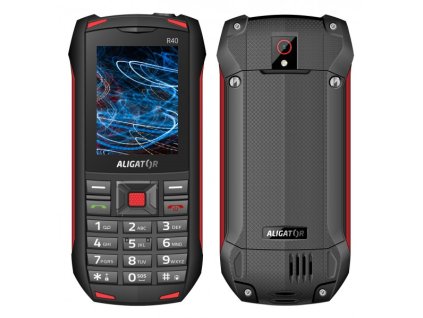 ALIGATOR R40BR eXtreme mobilní telefon černo-červený