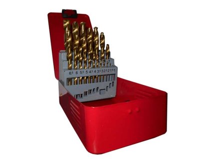sada vrtáků HSS 25ks 1-13mm TiN MAGG