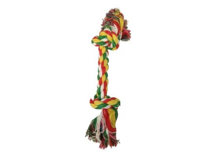 hračka pes lano 18cm bavlna 2 uzly 10837