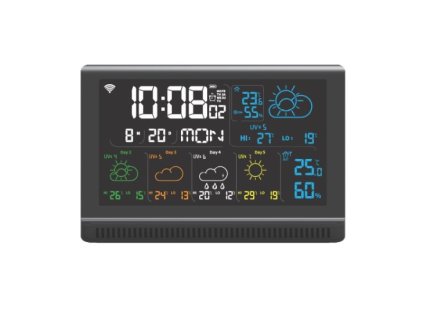 BRAVO B 4913 meteo stanice s adaptérem a WiFi černá