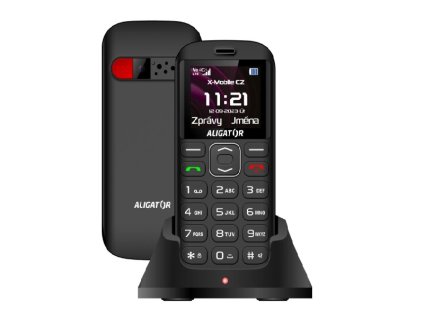 ALIGATOR A720B telefon senior 4G černý + stol.nab.