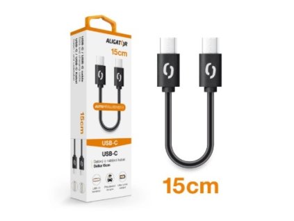 ALIGATOR kabel USB-C/USB-C power 15cm černý DATKP44