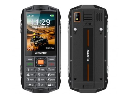ALIGATOR R45BO eXtreme mobilní telefon černo-oranžový