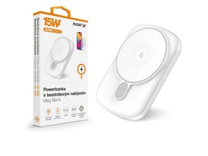 ALIGATOR AMS03WT power bank MagSafe s USB-C 5000mAh bílá
