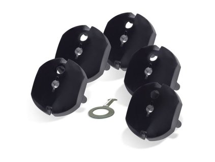 SOLIGHT 5E61B bezpečnostní zátka černá 5ks + 1 klíček