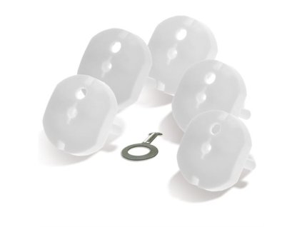 SOLIGHT 5E61 bezpečnostní zátka bílá 5ks + 1 klíček