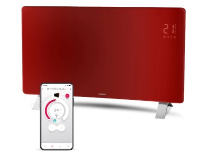 SENCOR SCF 4742RD Konvektor červený 5-45°C Wi-Fi 2400W