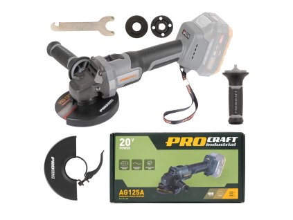 PROCRAFT AKU AG125A-bb úhlová bruska Industrial bez baterie a nabíječky