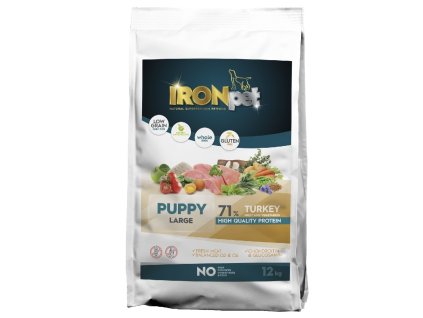 IRONpet pes granule 12kg Puppy Large krocan