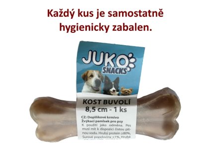 JUKO SNACKS kost buvolí 8,5cm 25g 1ks